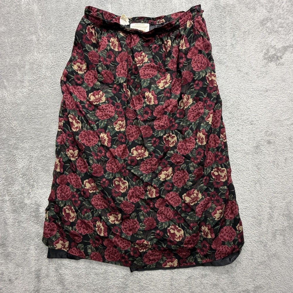 Vintage Pendleton Skirt Womens 12 Multicolor Floral Pleated Midi Rayon Lined 80s